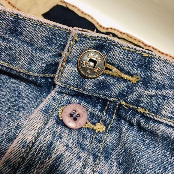 Vtg Y2K Marithe Francois Girbaud Men 40 Blue Denim Urban Street Jorts Shorts - Picture 5 of 11